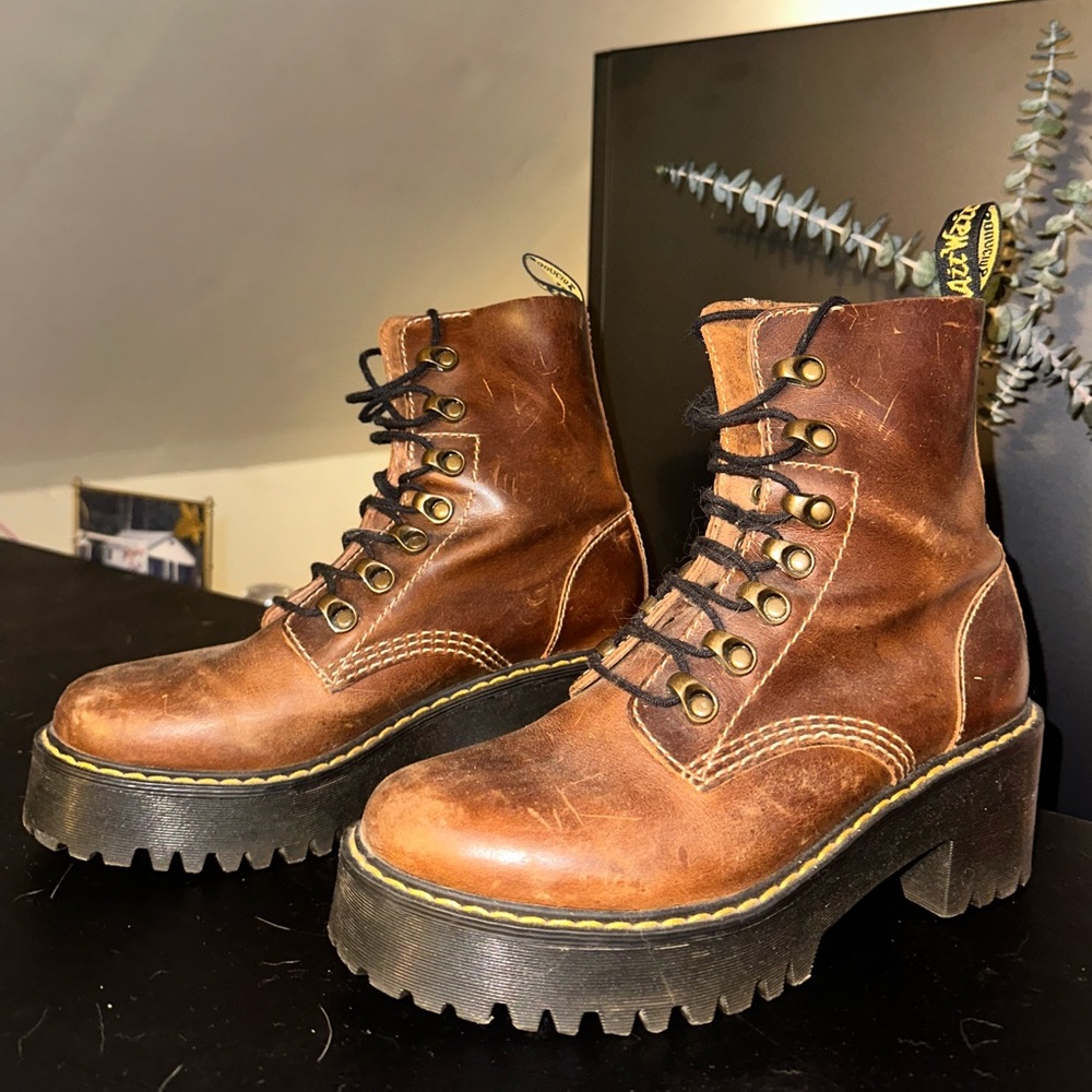 Doc Martens Leona Boots in Brown